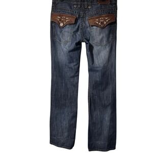 Affliction Men's Black Premium Cooper Relaxed Boot Jeans Fits 32x34 Embelish